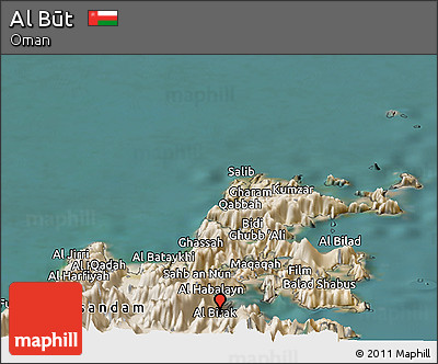 Satellite Panoramic Map of Al Būt