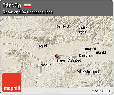 Shaded Relief 3D Map of Sārbūg