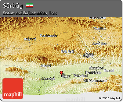 Physical Panoramic Map of Sārbūg