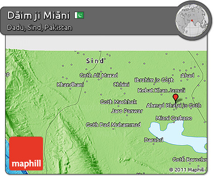 Political 3D Map of Dāim Ji Miāni