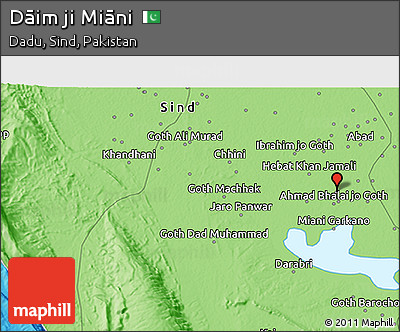 Political 3D Map of Dāim Ji Miāni