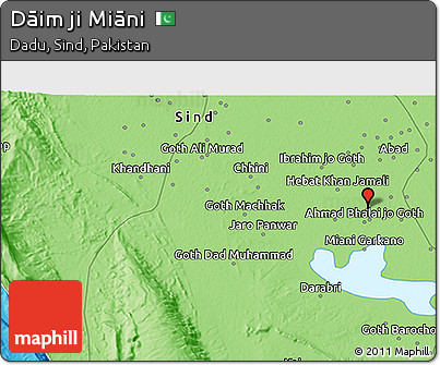 Political 3D Map of Dāim Ji Miāni