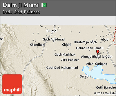 Shaded Relief 3D Map of Dāim Ji Miāni