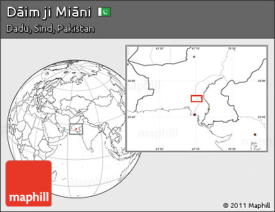 Blank Location Map of Dāim Ji Miāni