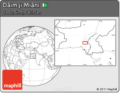 Blank Location Map of Dāim Ji Miāni