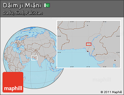 Gray Location Map of Dāim Ji Miāni