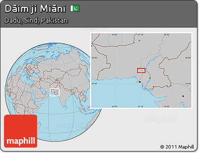 Gray Location Map of Dāim Ji Miāni