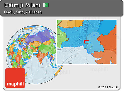 Political Location Map of Dāim Ji Miāni