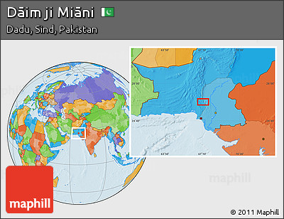 Political Location Map of Dāim Ji Miāni
