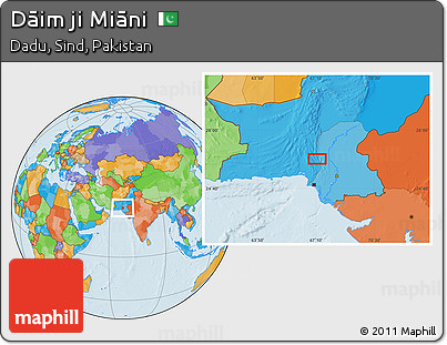 Political Location Map of Dāim Ji Miāni