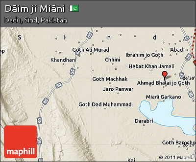 Shaded Relief Map of Dāim Ji Miāni