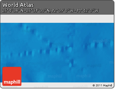 Shaded Relief 3D Map of the Area around 26° 21' 4" N, 72° 10' 30" W