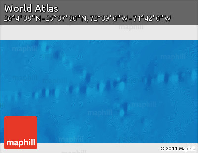 Shaded Relief 3D Map of the Area around 26° 21' 4" N, 72° 10' 30" W