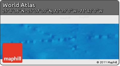 Shaded Relief Panoramic Map of the Area around 26° 21' 4" N, 72° 10' 30" W