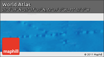 Shaded Relief Panoramic Map of the Area around 26° 21' 4" N, 72° 10' 30" W