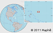 Gray Location Map of the area around 26° 21' 4" N, 73° 52' 30" W