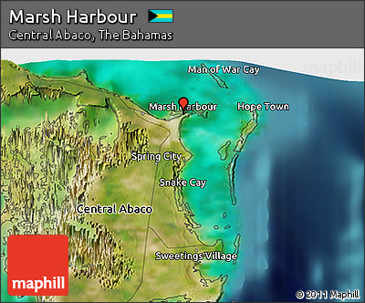 Satellite 3D Map of Marsh Harbour