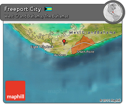 Satellite 3D Map of Freeport City