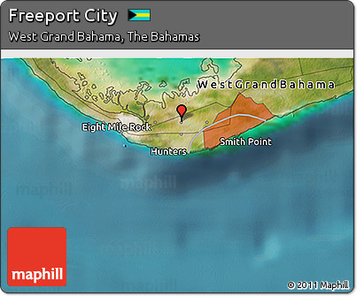 Satellite 3D Map of Freeport City