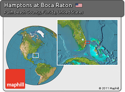 Satellite Location Map of Hamptons At Boca Raton