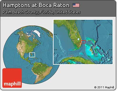 Satellite Location Map of Hamptons At Boca Raton
