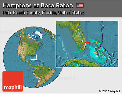 Satellite Location Map of Hamptons At Boca Raton