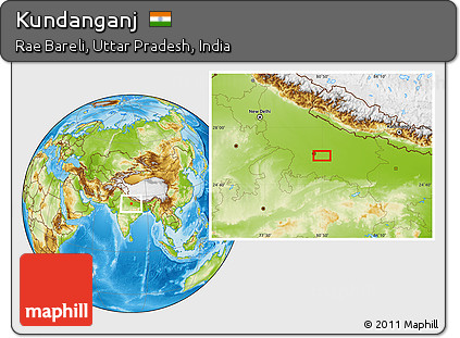 Physical Location Map of Kundanganj