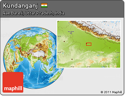 Physical Location Map of Kundanganj