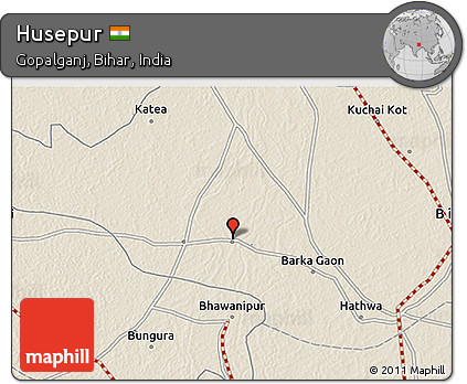 Shaded Relief 3D Map of Husepur