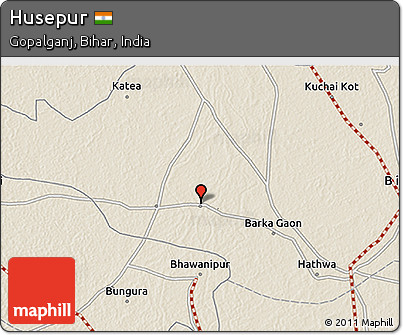 Shaded Relief 3D Map of Husepur