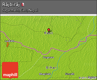 Physical 3D Map of Rājbirāj