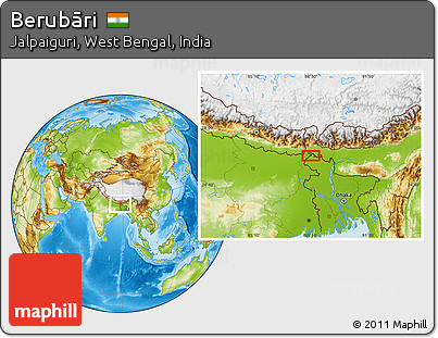 Physical Location Map of Berubāri