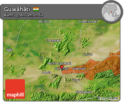 Satellite Map of Guwāhāti