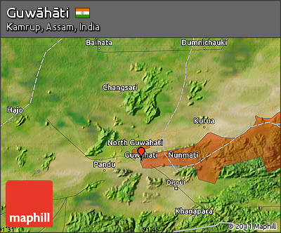 Satellite Map of Guwāhāti