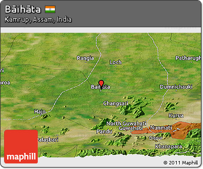 Satellite Panoramic Map of Bāihāta