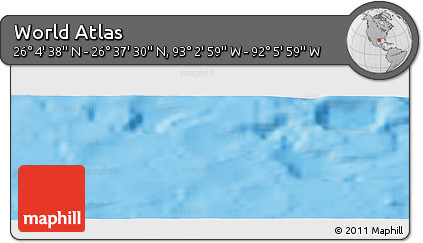 Physical Panoramic Map of the Area around 26° 21' 4" N, 92° 34' 29" W