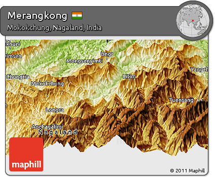 Physical Panoramic Map of Merangkong