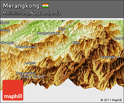 Physical Panoramic Map of Merangkong