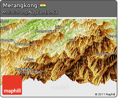 Physical Panoramic Map of Merangkong