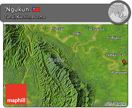 Satellite 3D Map of 'Ngukun