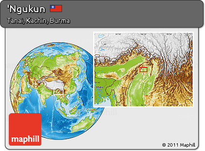 Physical Location Map of 'Ngukun
