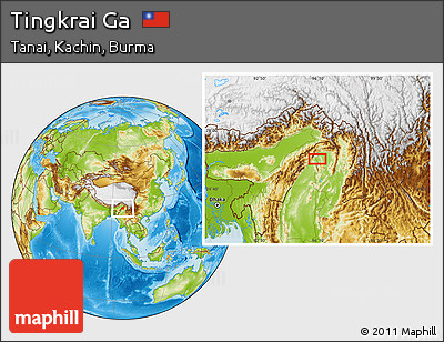 Physical Location Map of Tingkrai Ga