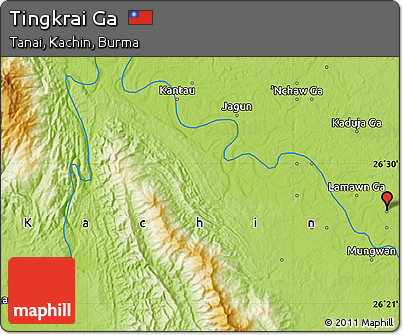 Physical Map of Tingkrai Ga