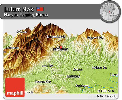 Physical Panoramic Map of Lulum Nok