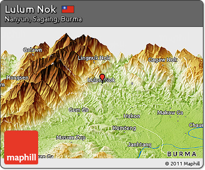 Physical Panoramic Map of Lulum Nok