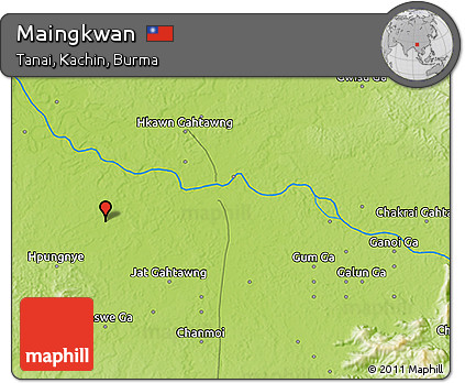 Physical 3D Map of Maingkwan