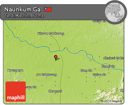 Physical 3D Map of Naunkum Ga