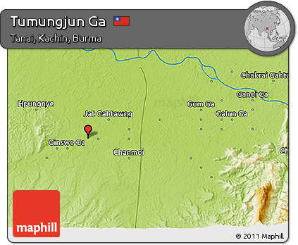 Physical 3D Map of Tumungjun Ga