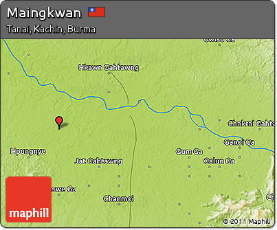 Physical 3D Map of Maingkwan