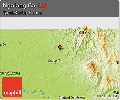 Physical 3D Map of Ngalang Ga